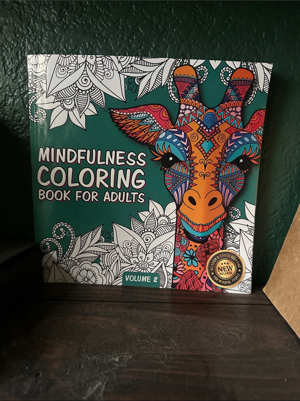 Mindfulness Coloring Book for Adults - Teal Cover